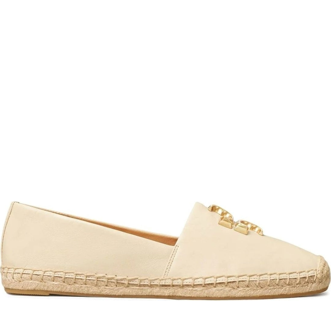 Tory Burch womens new cream, gold eleanor espadrille | Vilbury London