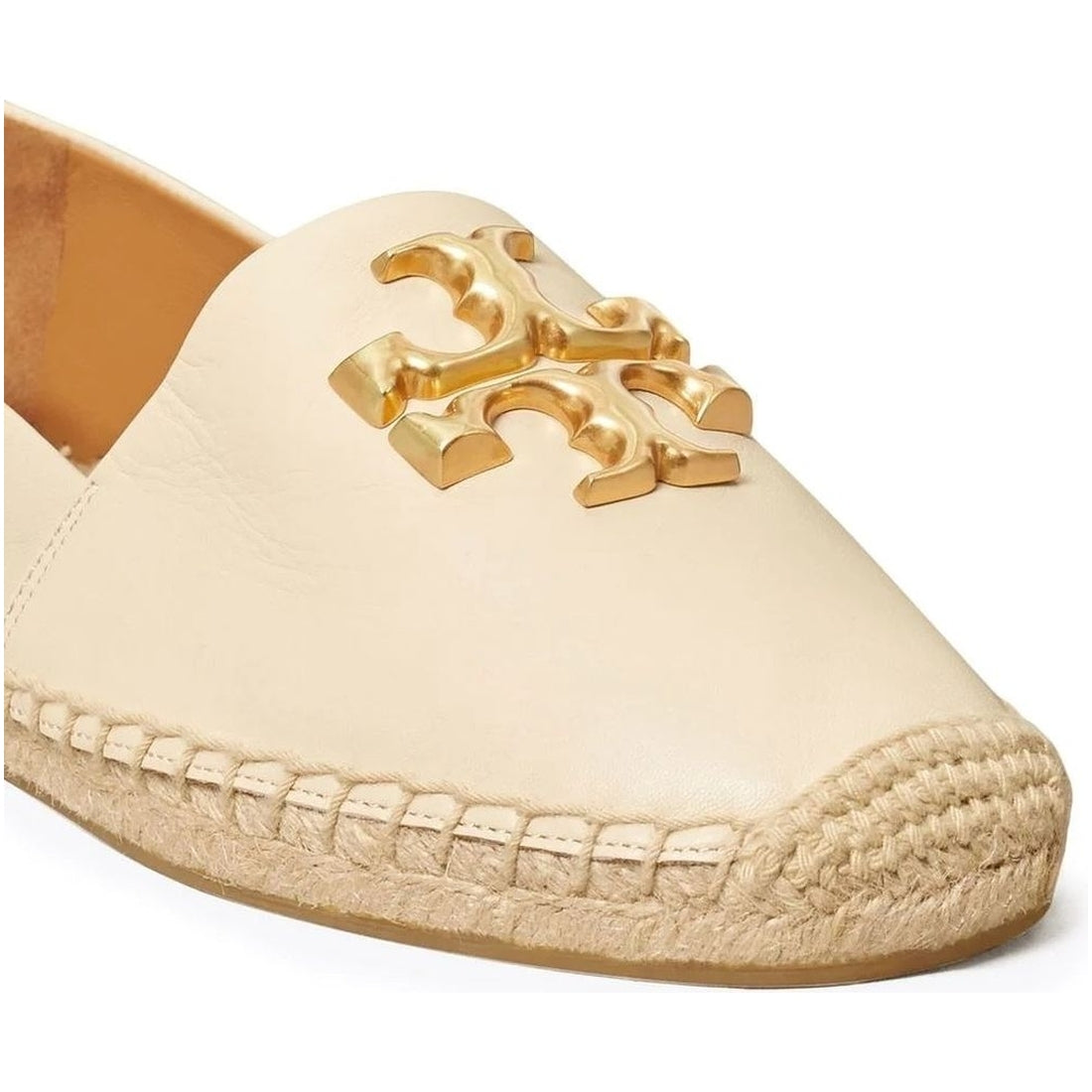 Tory Burch womens new cream, gold eleanor espadrille | Vilbury London