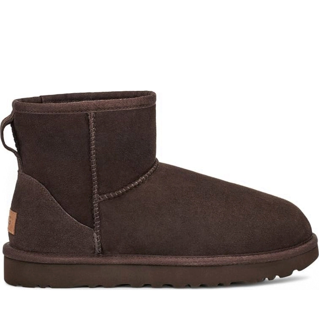 UGG womens chocolate classic mini ii booties | Vilbury London