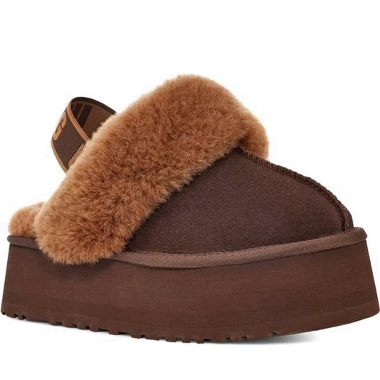 UGG womens burnt cedar funkette indoor slippers | Vilbury London