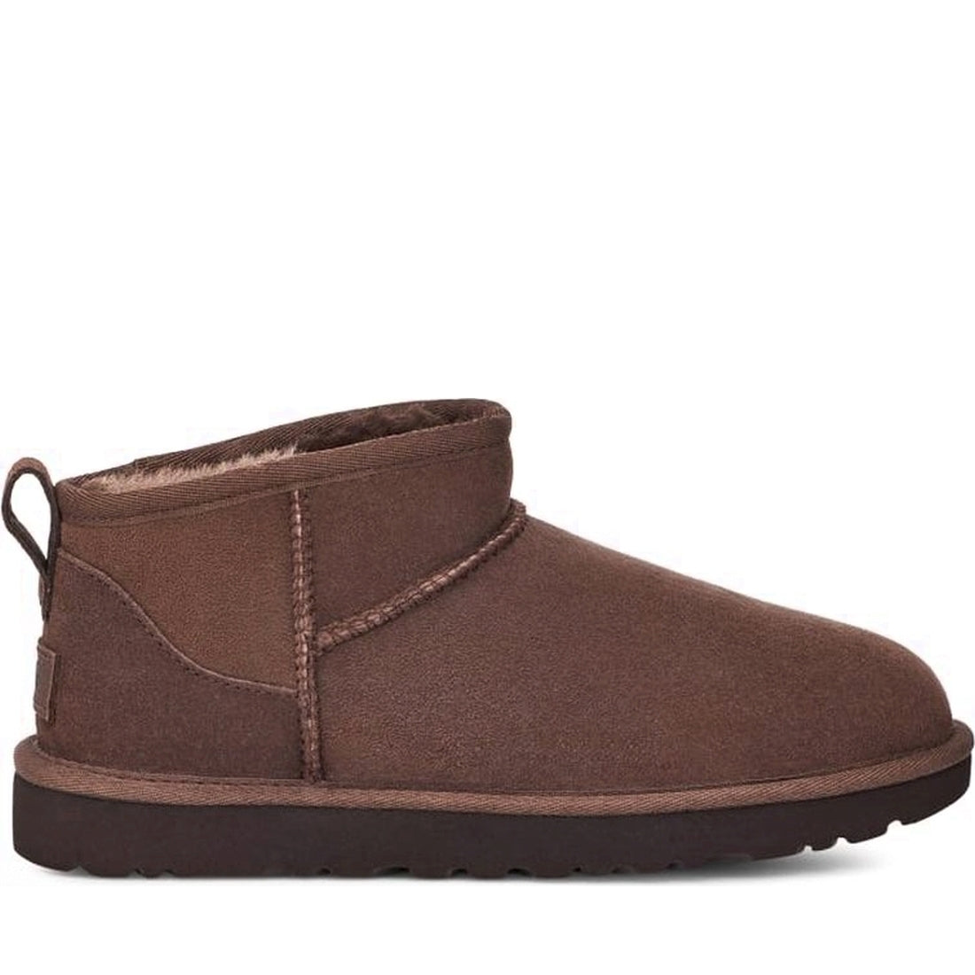 UGG womens burnt cedar classic ultra mini booties | Vilbury London