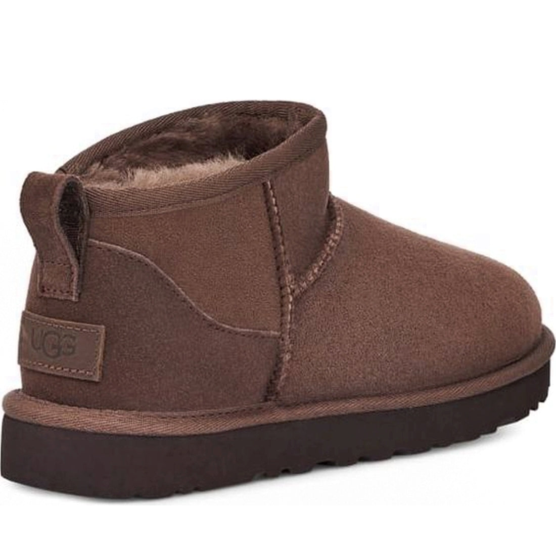 UGG womens burnt cedar classic ultra mini booties | Vilbury London