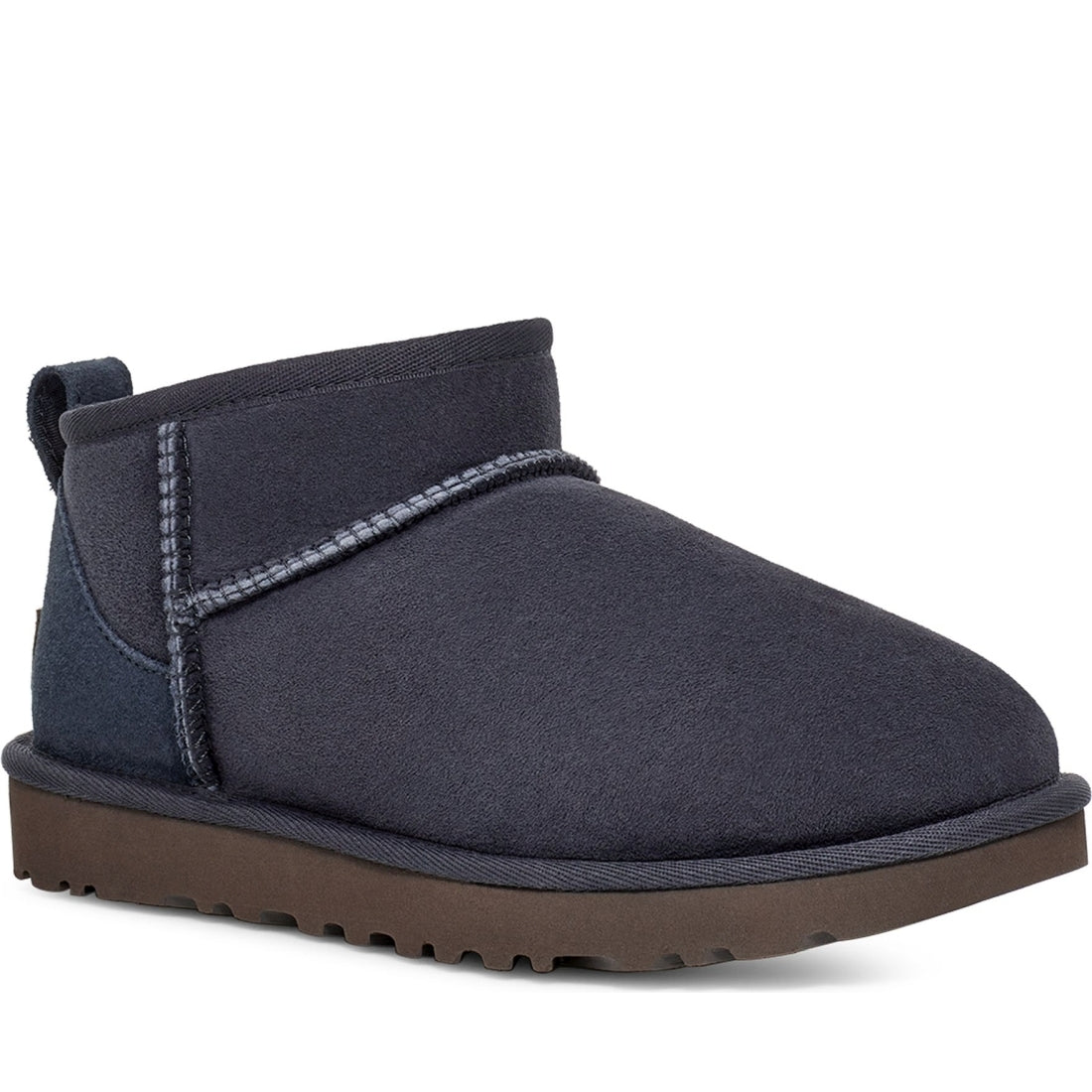 UGG womens eve blue classic ultra mini booties | Vilbury London