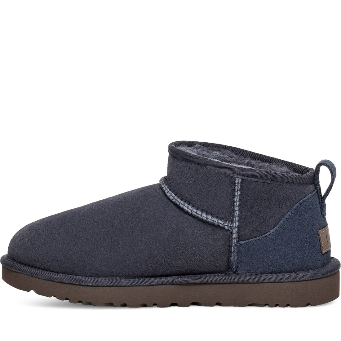 UGG womens eve blue classic ultra mini booties | Vilbury London