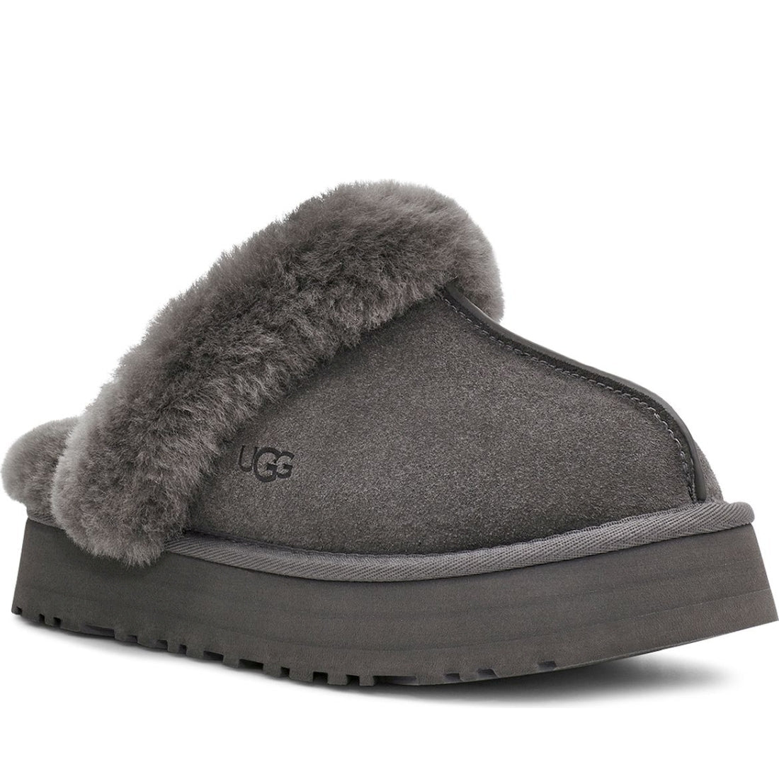 UGG womens charcoal disquette indoor slippers | Vilbury London