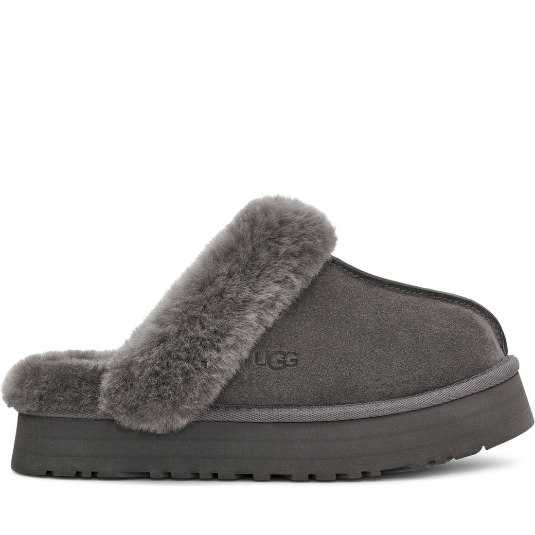 UGG womens charcoal disquette indoor slippers | Vilbury London