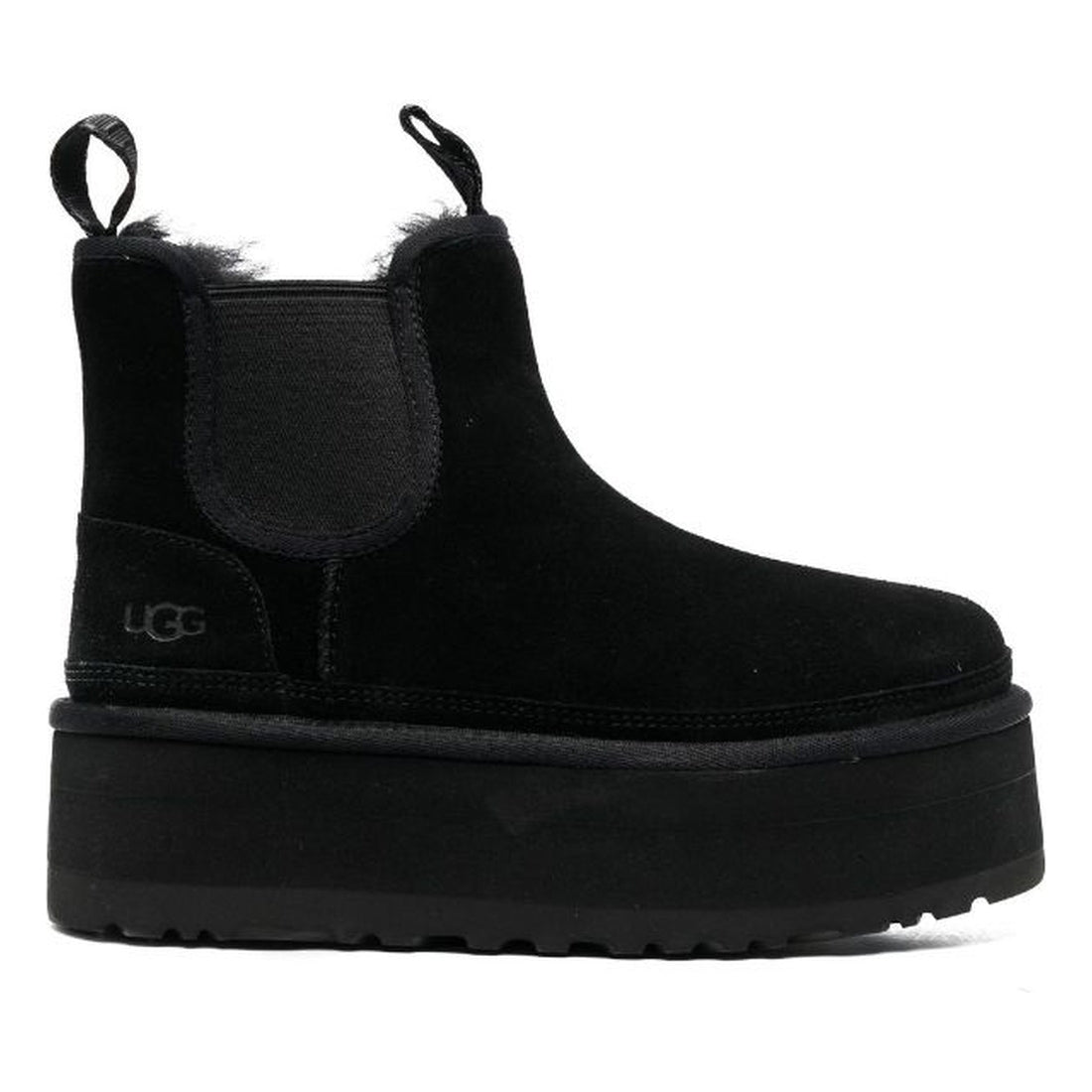 UGG womens black neumel platforch booties | Vilbury London