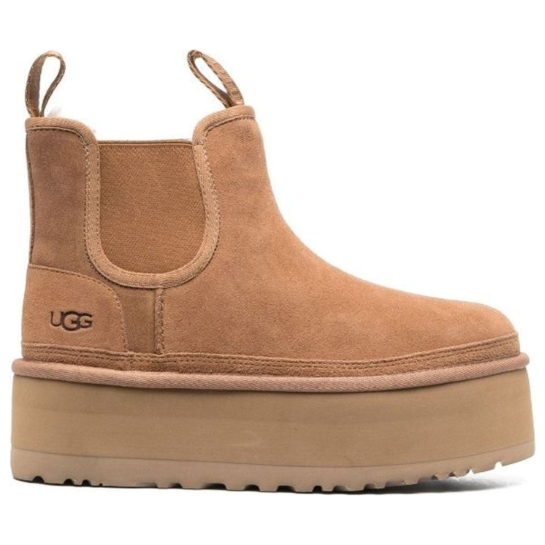 UGG womens chestnut neumel platform booties | Vilbury London