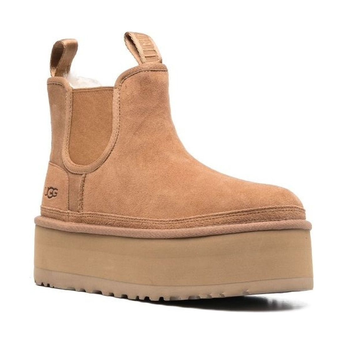 UGG womens chestnut neumel platform booties | Vilbury London