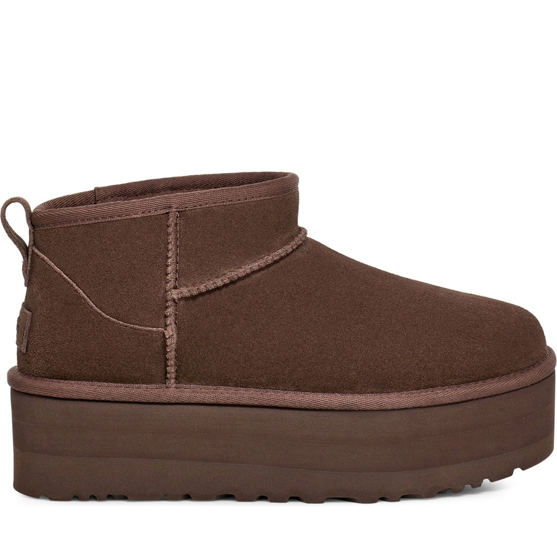 UGG womens burnt cedar classic ultra mini booties | Vilbury London