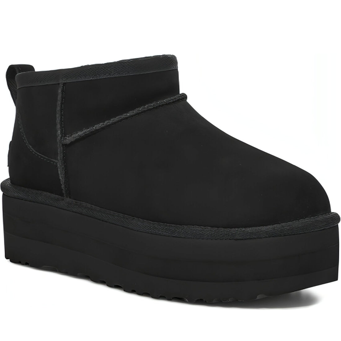 UGG womens black classic ultra mini booties | Vilbury London