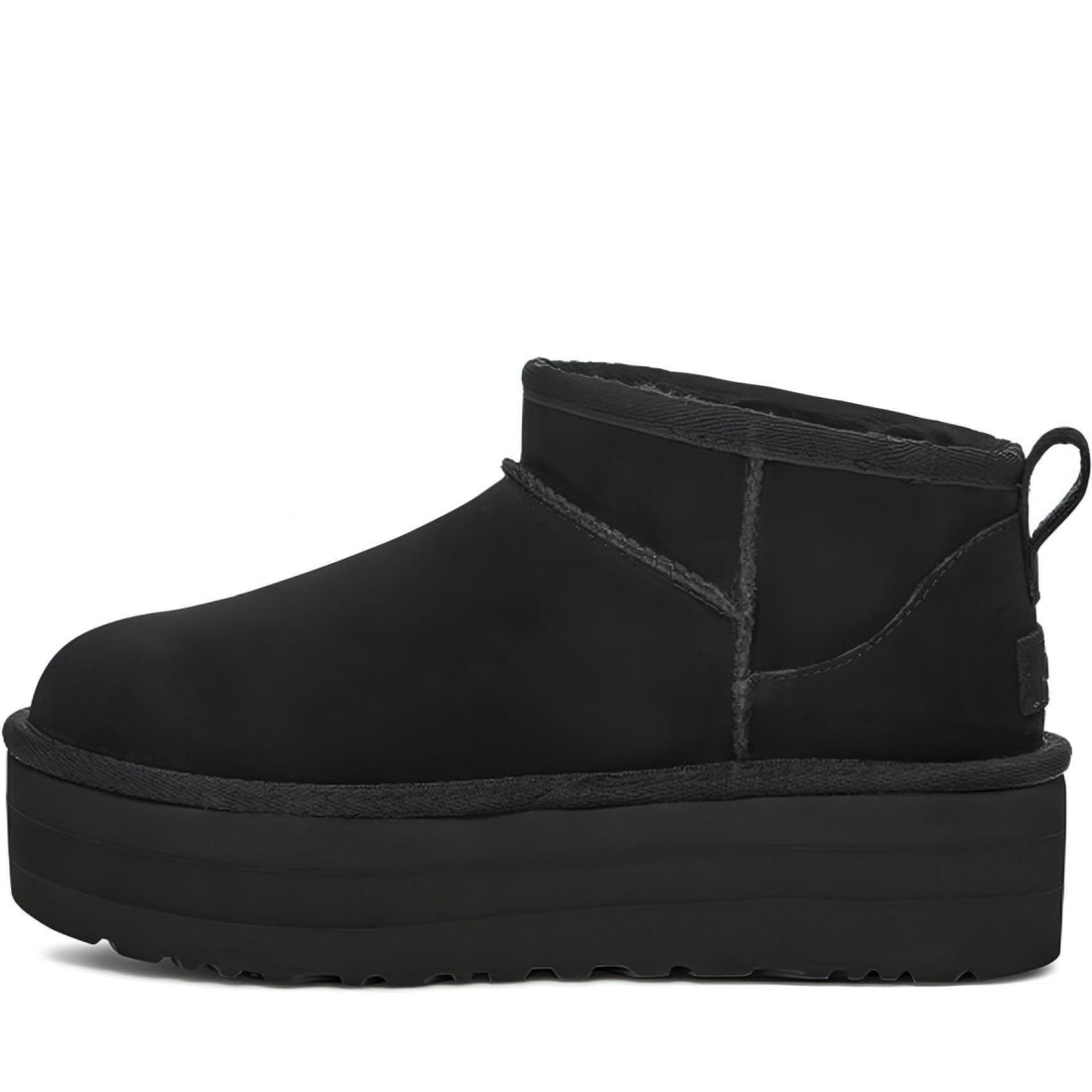 UGG womens black classic ultra mini booties | Vilbury London