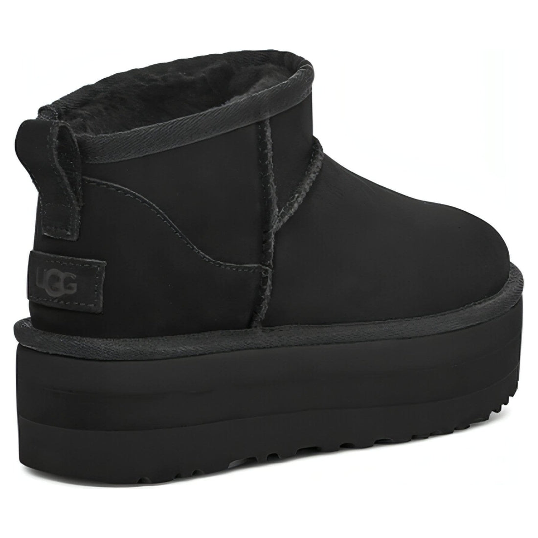 UGG womens black classic ultra mini booties | Vilbury London