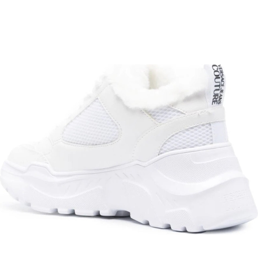 Versace Jeans Couture womens white speedtrack sneakers | Vilbury London