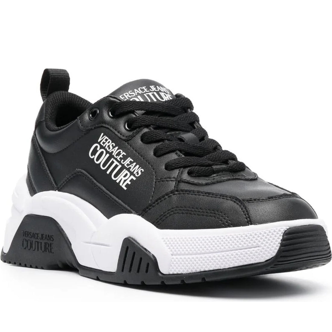 Versace Jeans Couture womens black stargaze sneakers | Vilbury London