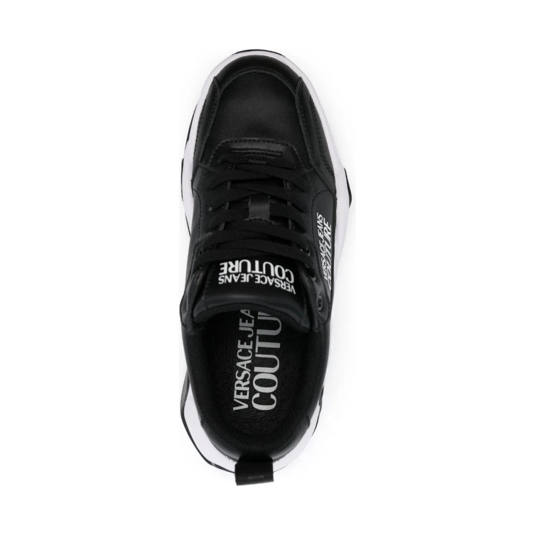 Versace Jeans Couture womens black stargaze sneakers | Vilbury London