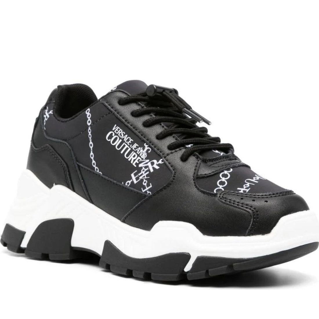 Versace Jeans Couture womens black, white berry sneakers | Vilbury London