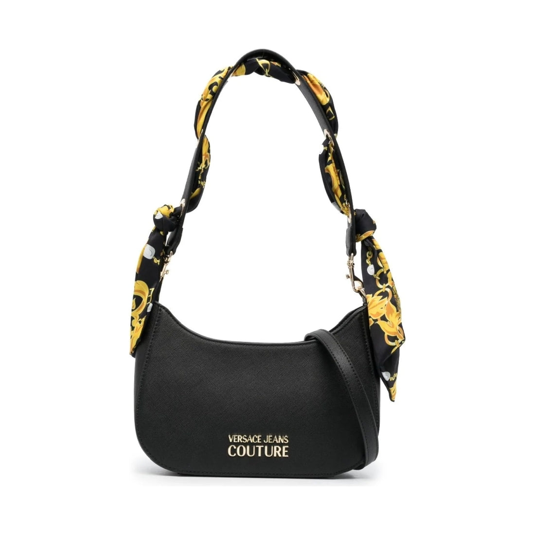 Versace Jeans Couture womens black thelma classic hobo bag | Vilbury London