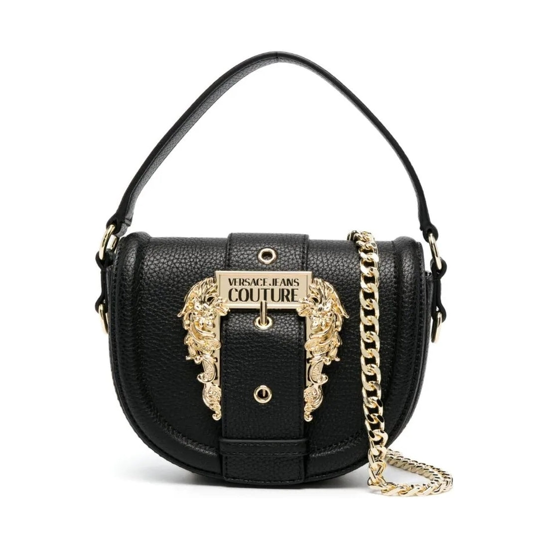 Versace Jeans Couture womens black v emblem crossbody | Vilbury London