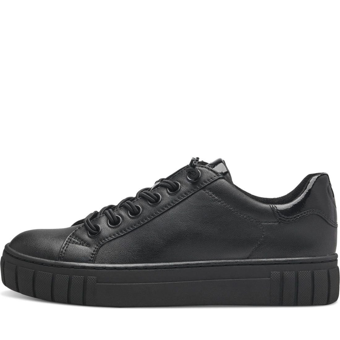 Marco Tozzi womens black comb ago trainers | Vilbury London