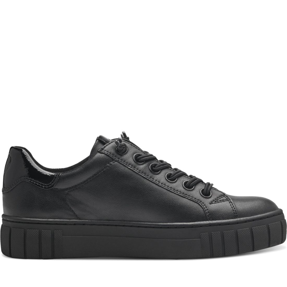 Marco Tozzi womens black comb ago trainers | Vilbury London