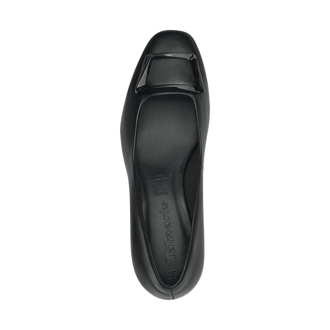 Tamaris womens black elegant closed pumps | Vilbury London