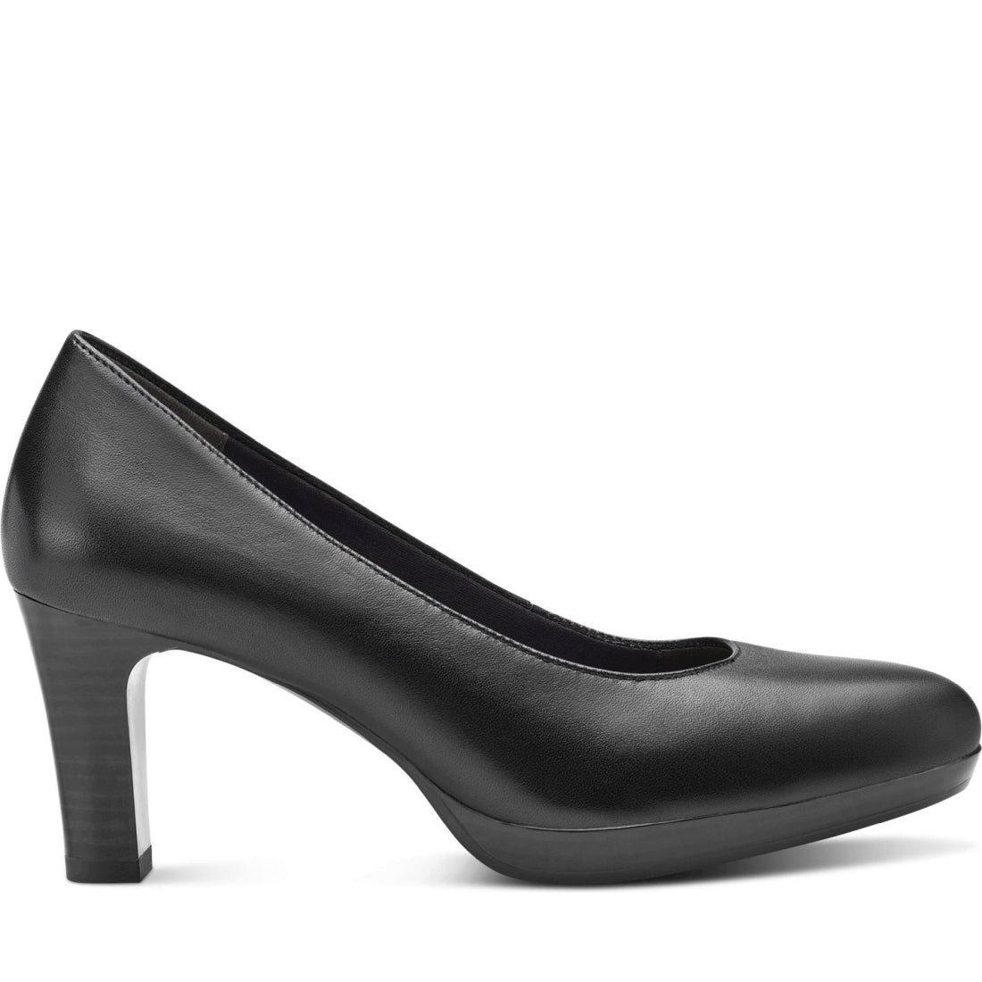 Tamaris womens black elegant closed pumps | Vilbury London