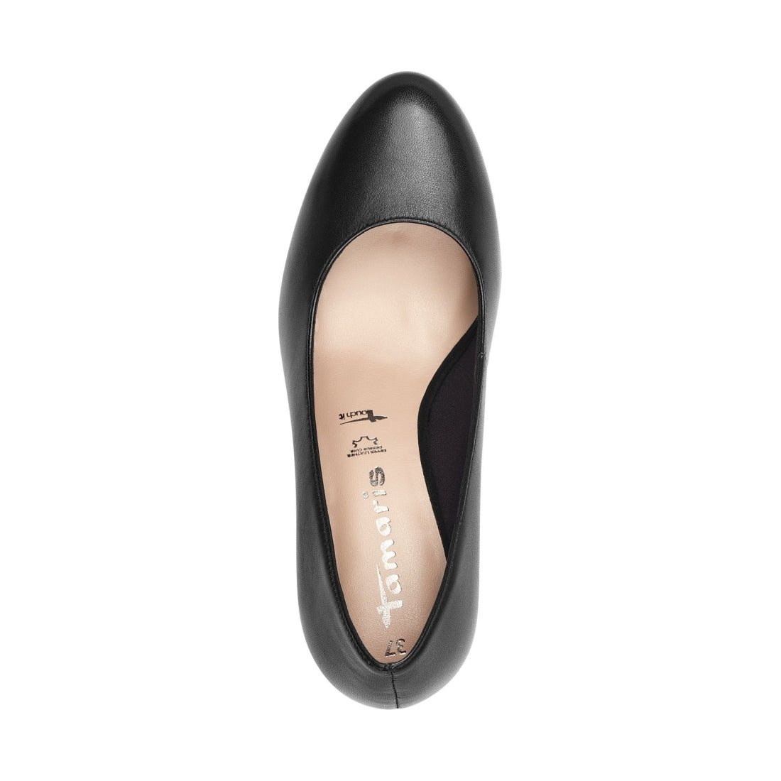 Tamaris womens black elegant closed pumps | Vilbury London