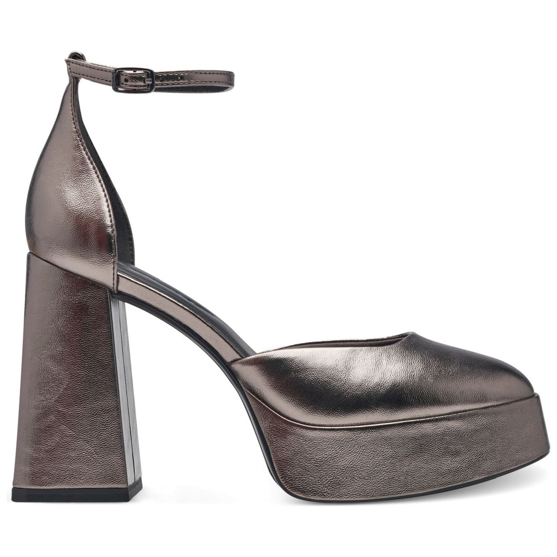 Tamaris womens pewter elegant closed pumps | Vilbury London