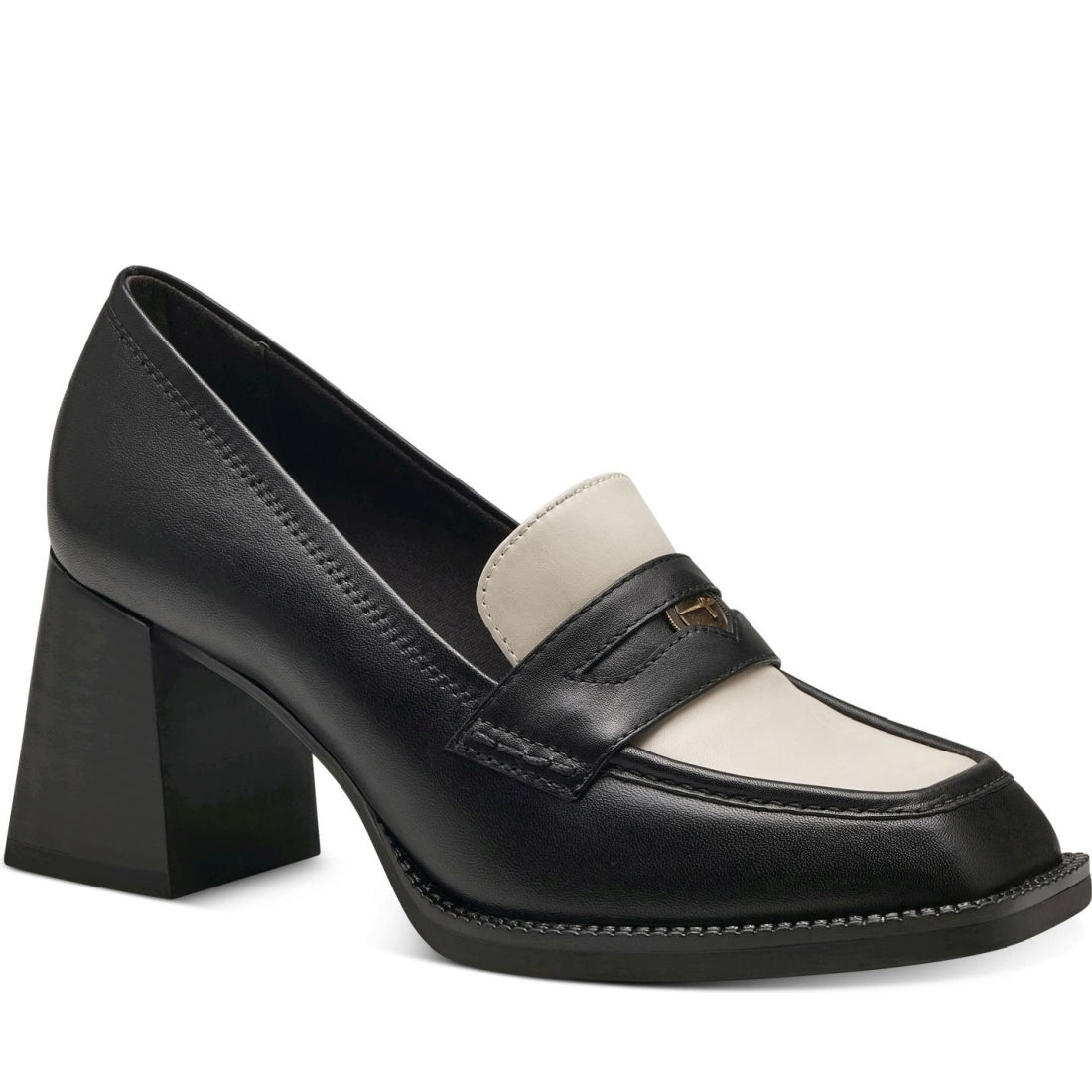 Tamaris womens black elegant closed pumps | Vilbury London