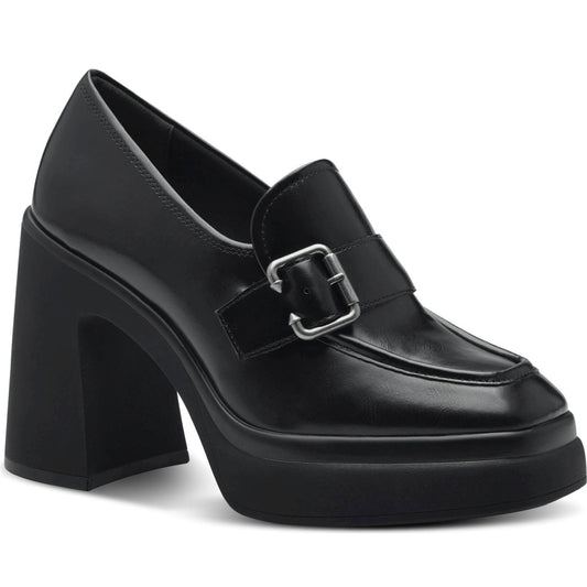 Tamaris womens black elegant closed pumps | Vilbury London