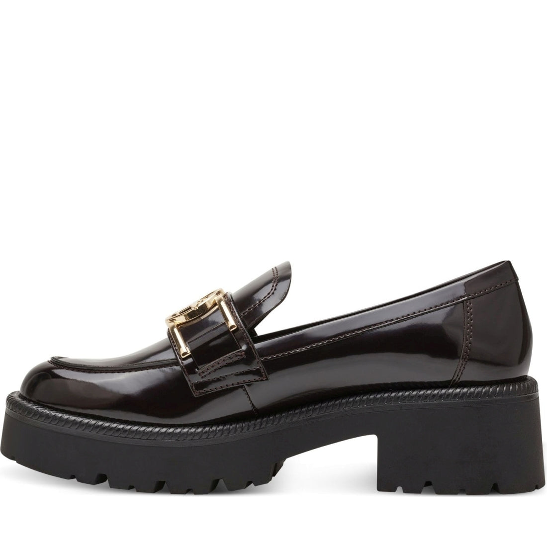 Tamaris womens mocca elegant closed loafers | Vilbury London