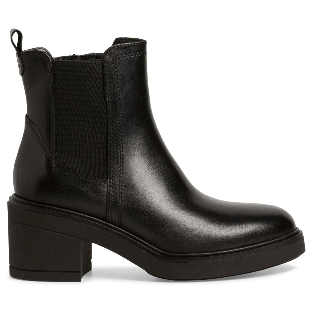 Tamaris womens black casual closed booties | Vilbury London