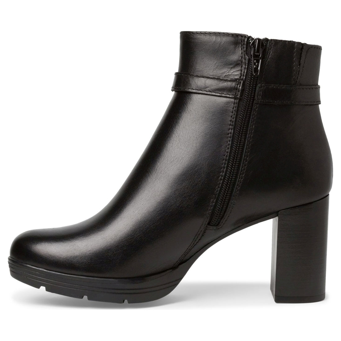 Tamaris womens black elegant closed booties | Vilbury London