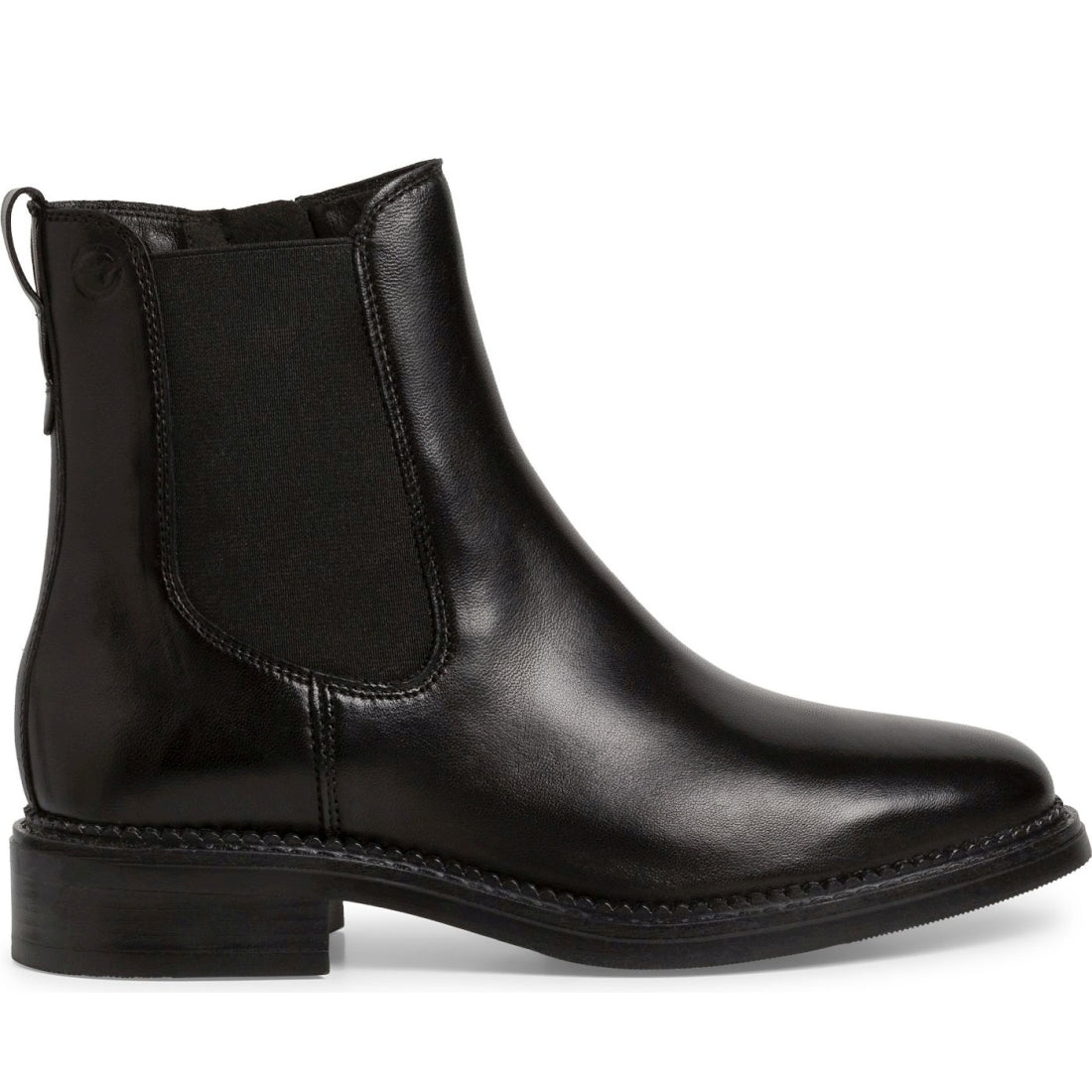 Tamaris womens black casual closed booties | Vilbury London