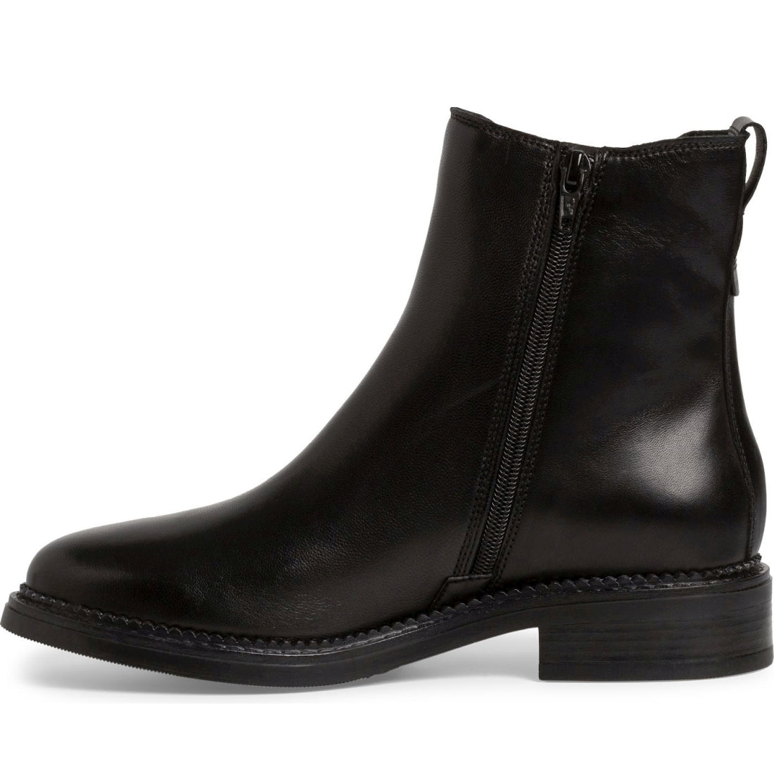 Tamaris womens black casual closed booties | Vilbury London