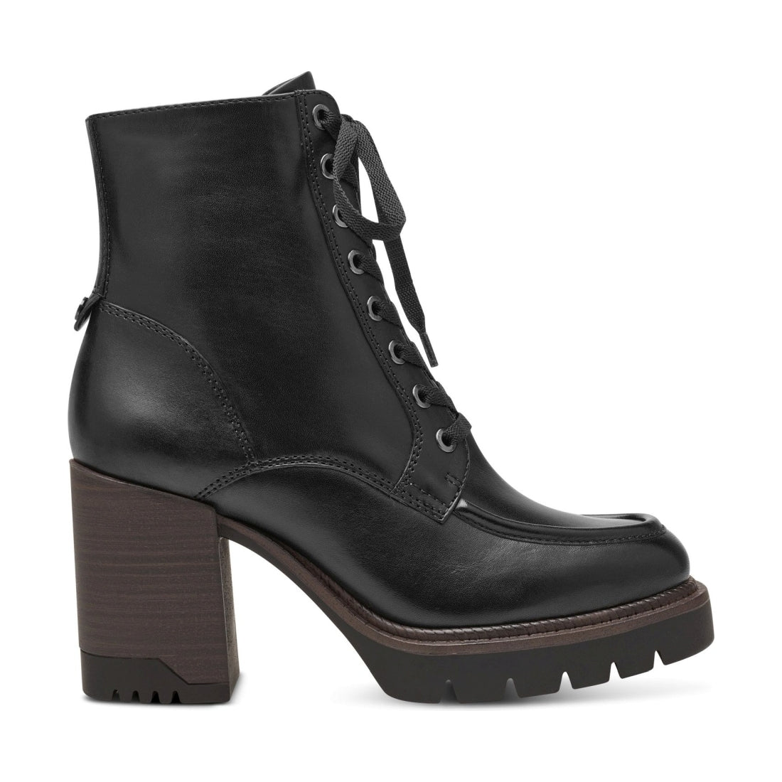 Tamaris womens black casual closed booties | Vilbury London