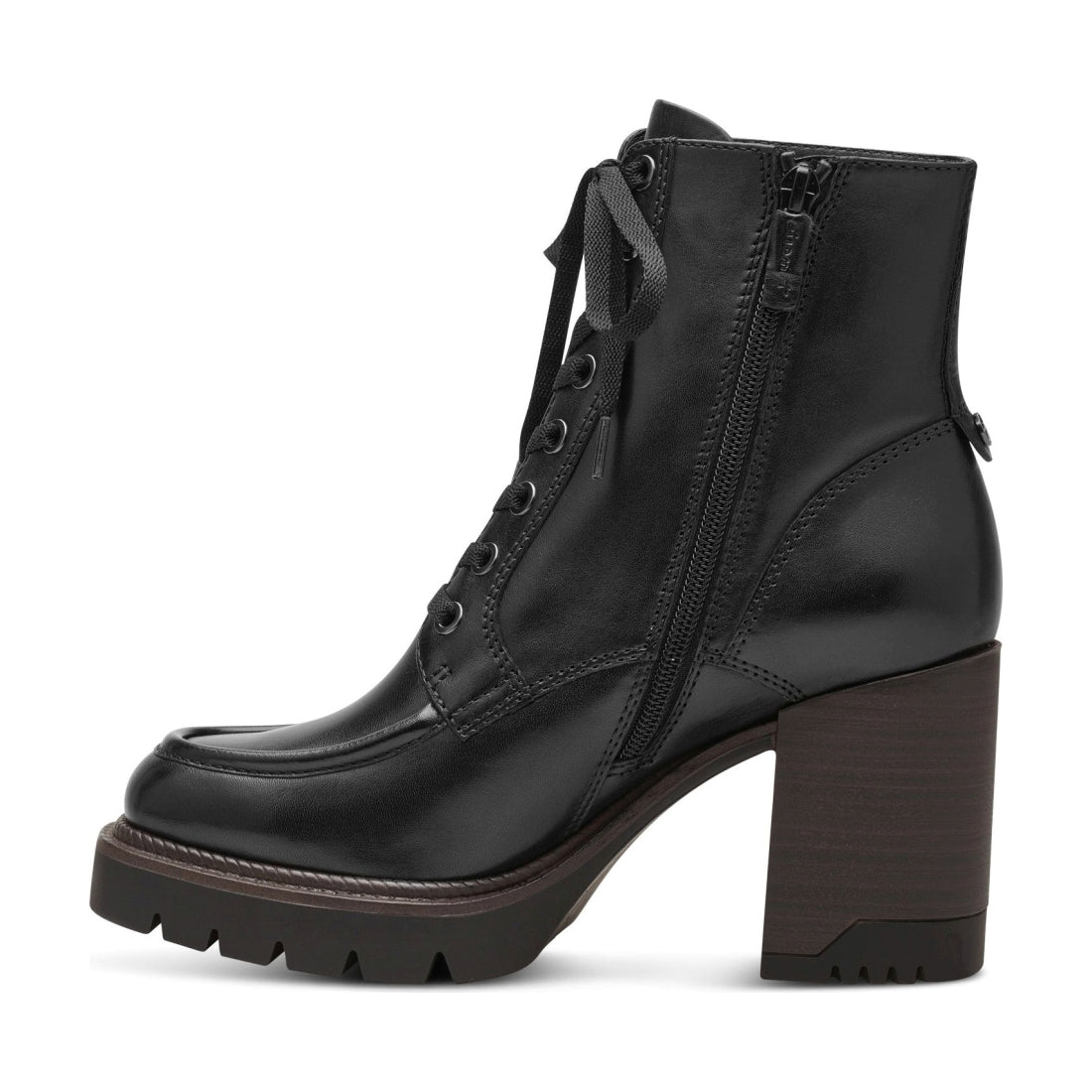 Tamaris womens black casual closed booties | Vilbury London