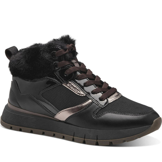 Tamaris womens anthracite com casual closed booties | Vilbury London