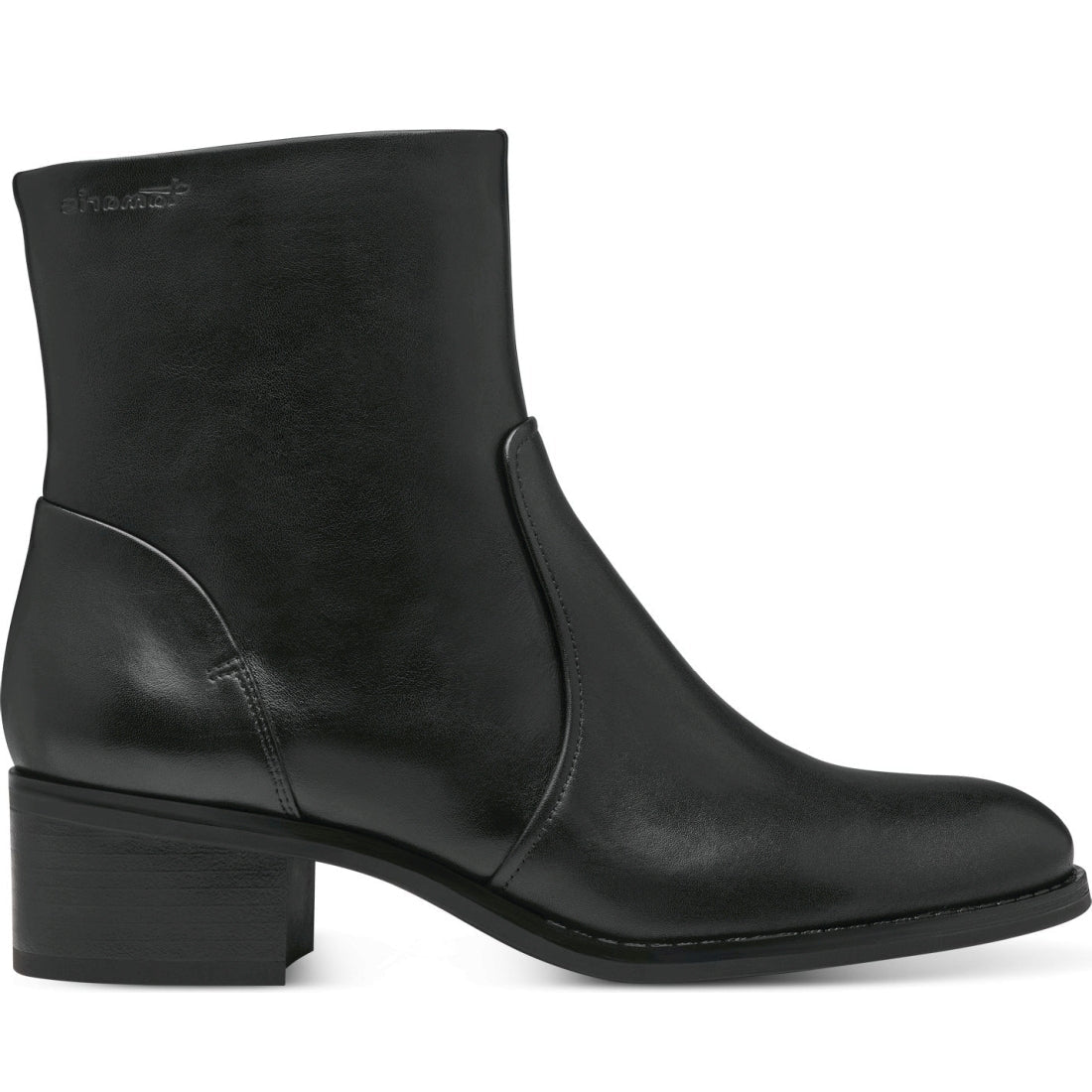 Tamaris womens black elegant closed booties | Vilbury London