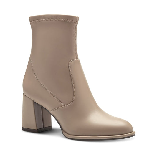 Tamaris womens taupe elegant closed booties | Vilbury London