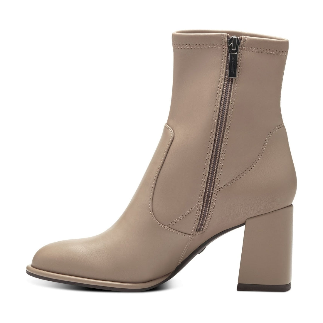 Tamaris womens taupe elegant closed booties | Vilbury London