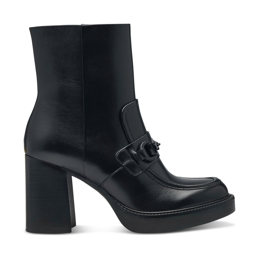 Tamaris womens black elegant closed booties | Vilbury London