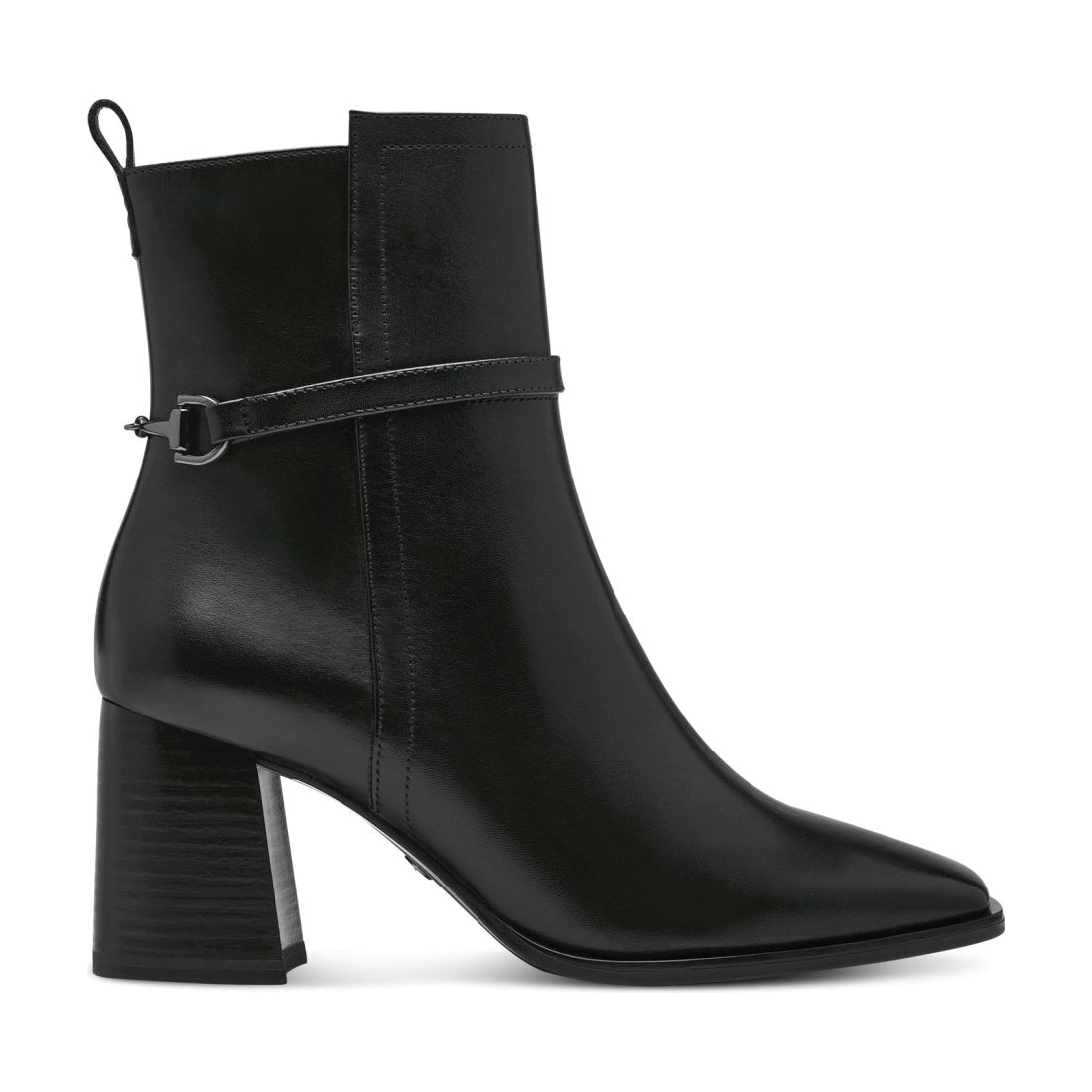 Tamaris womens black elegant closed booties | Vilbury London