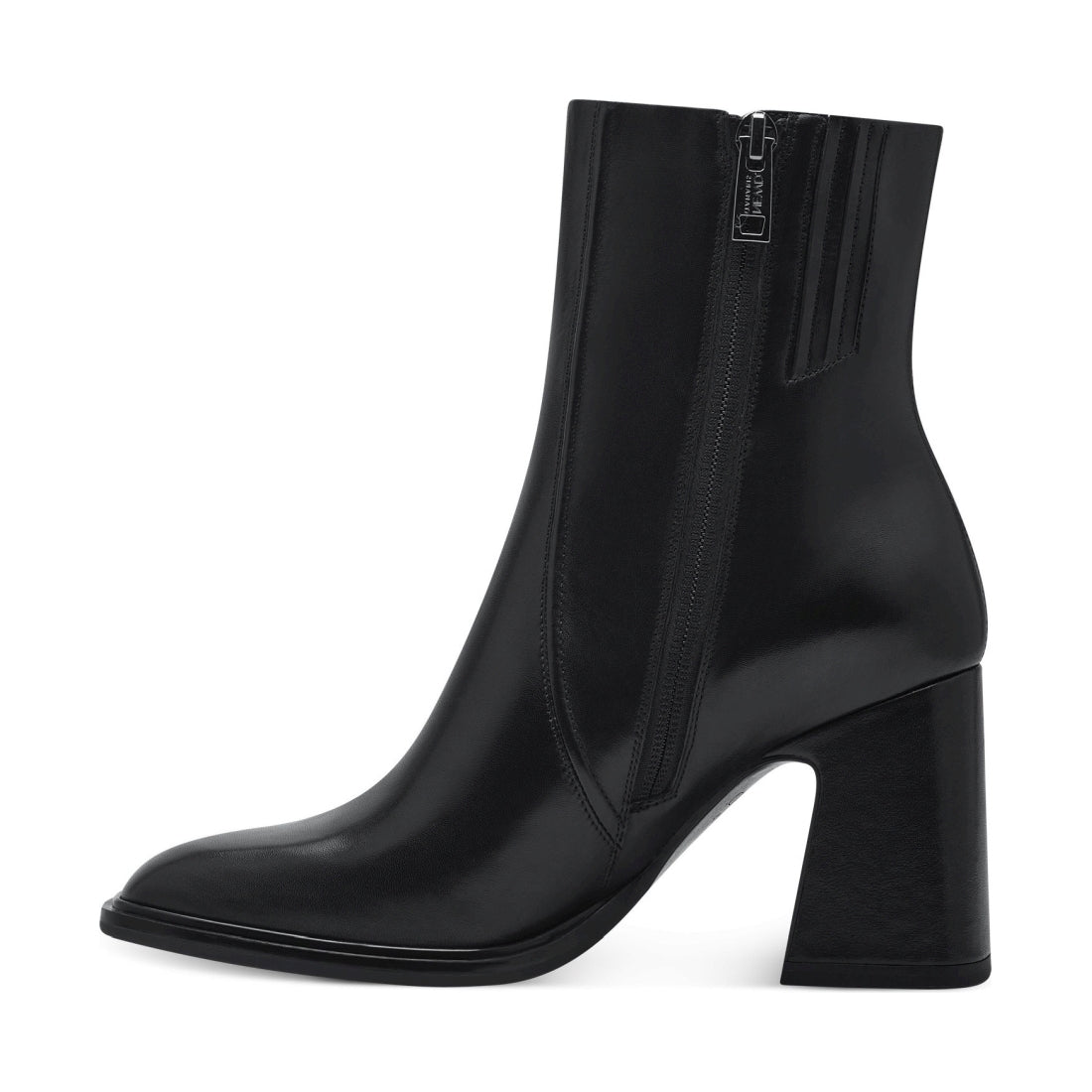 Tamaris womens black elegant closed booties | Vilbury London