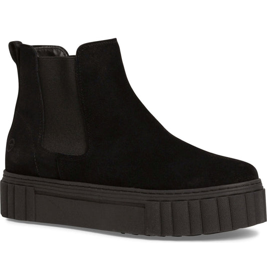 Tamaris womens black casual closed booties | Vilbury London