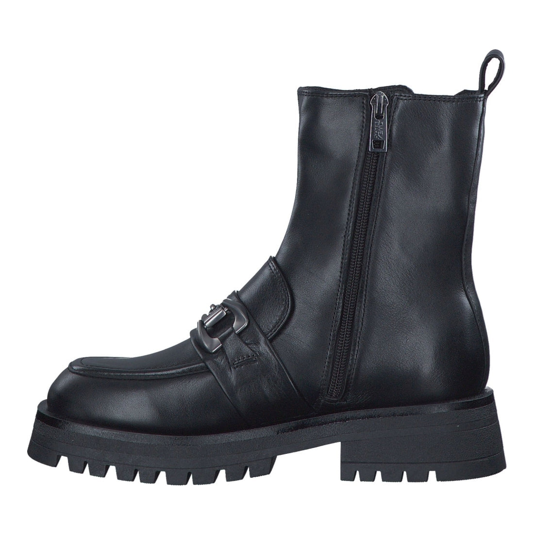 Tamaris womens black casual closed booties | Vilbury London