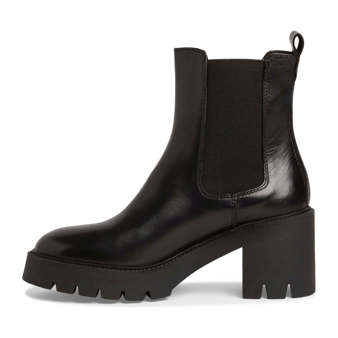 Tamaris womens black casual closed booties | Vilbury London