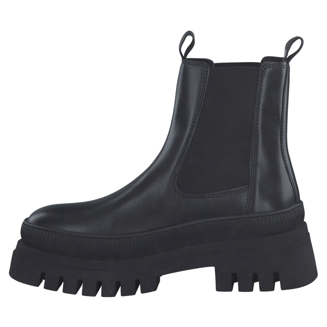 Tamaris womens black casual closed booties | Vilbury London