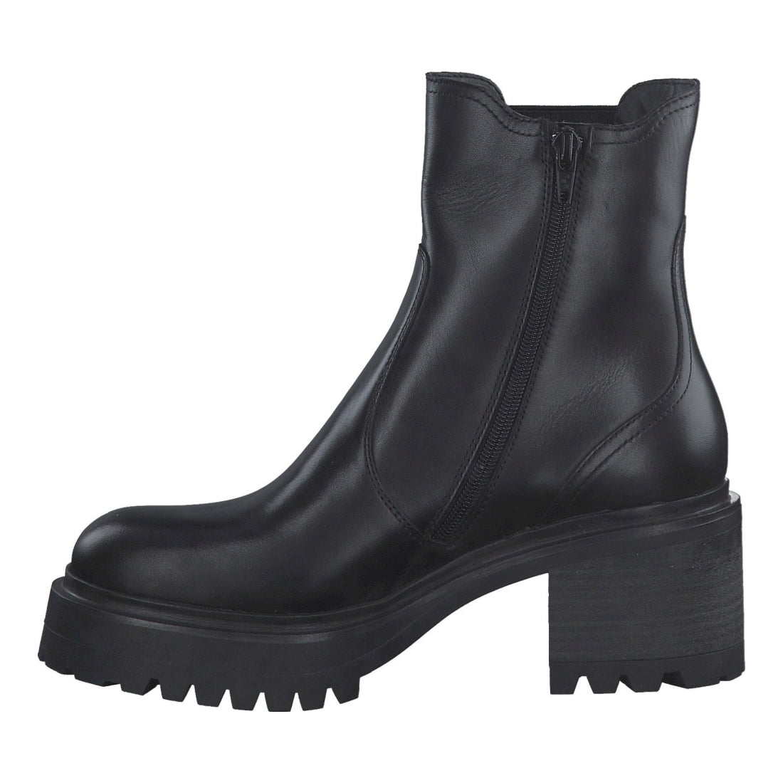 Tamaris womens black casual closed booties | Vilbury London